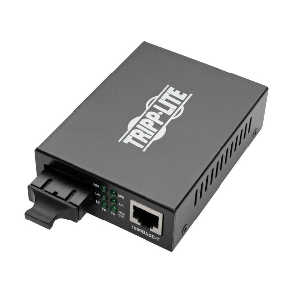 Tripp Lite N785-INT-SC Gigabit Multimode Fiber to Ethernet Media Converter, 10/100/1000 SC, International Power Supply, 1310 nm, 2,000 m (6,561 ft.) N785-INT-SC 037332205667