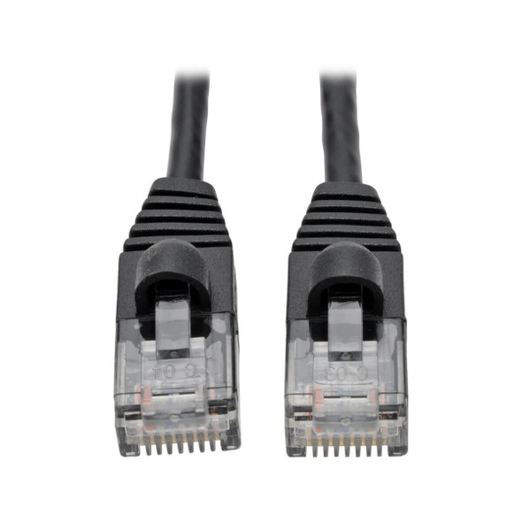 Tripp Lite N261-S01-BK Cat6a 10G Snagless Molded Slim UTP Ethernet Cable (RJ45 M/M), Black, 1 ft. (0.31 m) N261-S01-BK 037332203670