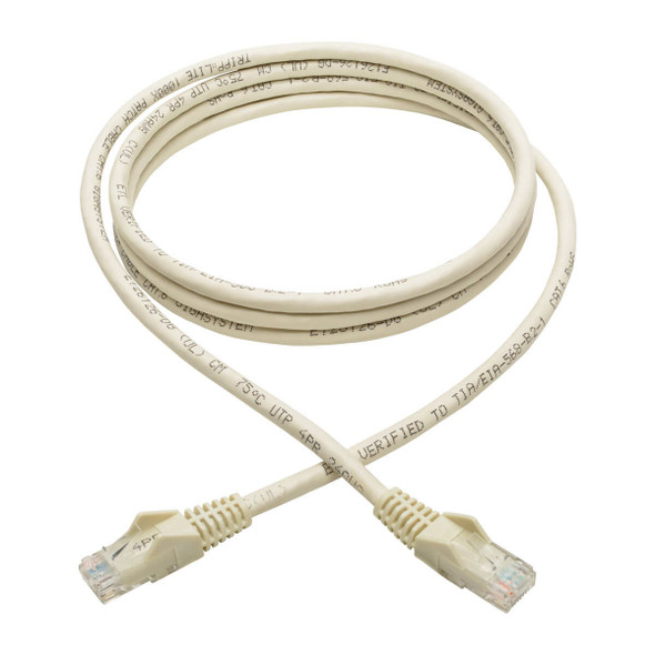 Tripp Lite N201-006-WH Cat6 Gigabit Snagless Molded (UTP) Ethernet Cable (RJ45 M/M), White, 6 ft. (1.83 m) N201-006-WH 037332202666