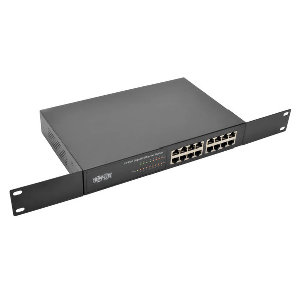 Tripp Lite 16-Port 10/100/1000 Mbps 1U Rack-Mount/Desktop Gigabit Ethernet Unmanaged Switch, Metal Housing NG16 037332194725