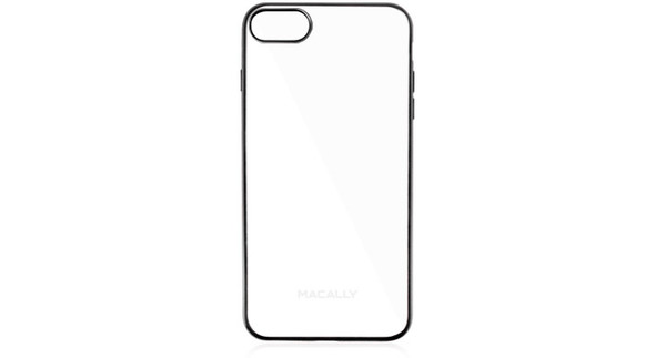 Macally LUXRP7MB mobile phone case 11.9 cm (4.7") Cover Black, Transparent LUXRP7MB 701107496504