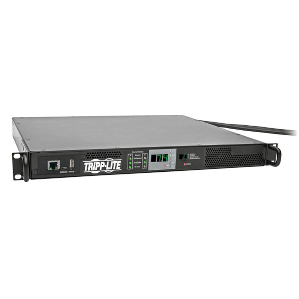 Tripp Lite PDUMNH32HVAT 7.7kW Single-Phase 200-240V Monitored Automatic Transfer Switch PDU, Two 32A IEC309 32A Blue Inputs, 1 IEC309 32A Outlet, 1U PDUMNH32HVAT 037332187871