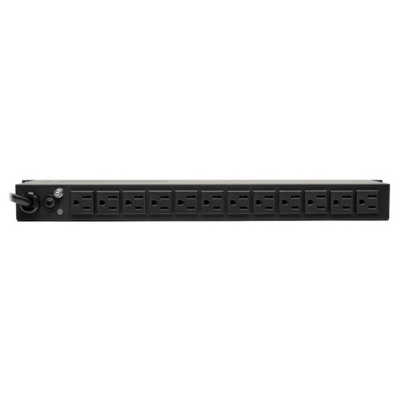 Tripp Lite 1.44kW Single-Phase Metered PDU + Isobar Surge Suppression, 3840 Joules, 120V Outlets (14 5-15R), 5-15P, 15ft Cord, 1U Rack-Mount PDUMH15-ISO 037332183248