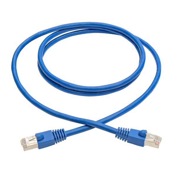 Tripp Lite N262-005-BL Cat6a 10G Certified Snagless Shielded STP Ethernet Cable (RJ45 M/M), PoE, Blue, 5 ft. (1.52 m) N262-005-BL 037332188281