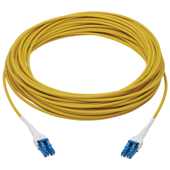 Tripp Lite N370-30M-AR 100G Duplex Singlemode 9/125 OS2 Armored Fiber Optic Cable (LC/LC Duplex M/M), LSZH, Yellow, 30 m (98.4 ft.) N370-30M-AR 037332264299