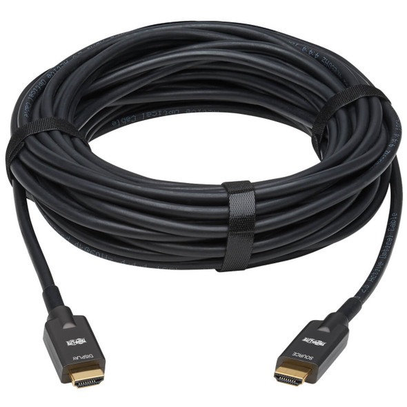Tripp Lite P568FA-20M High-Speed Armored HDMI Fiber Active Optical Cable (AOC) - 4K @ 60 Hz, HDR, 4:4:4, M/M, Black, 20 m P568FA-20M 037332261014
