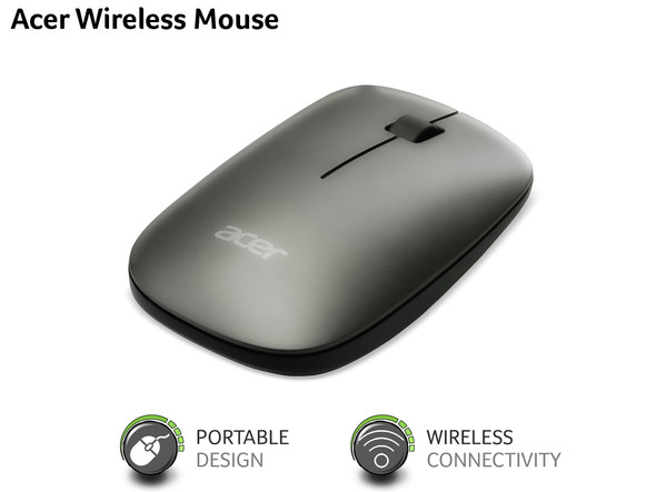 Acer Works with Chrome Thin and Light Mouse - Grey GP.MCE11.01J