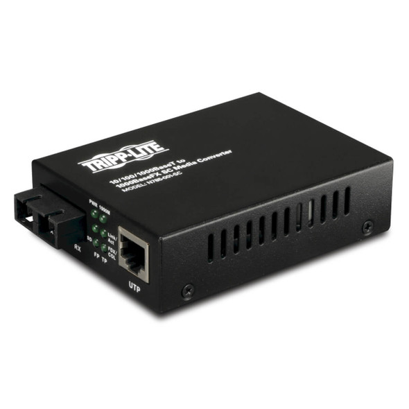 Tripp Lite Fiber Optic - 10/100/1000BaseT to 1000BaseFX-SC Gigabit Media Converter N785-001-SC 037332153777