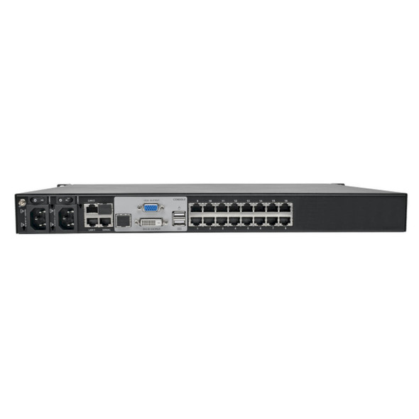 Tripp Lite B064-016-02-IPG NetDirector 16-Port Cat5 KVM over IP Switch - Virtual Media, 2 Remote + 1 Local User, 1U Rack-Mount, TAA B064-016-02-IPG 037332151513