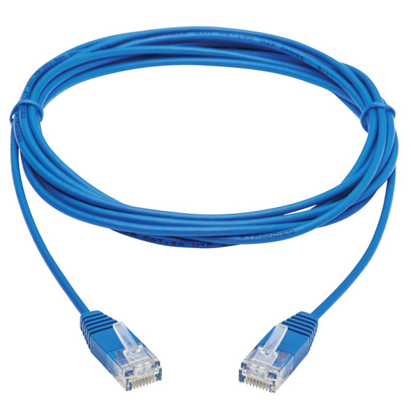 Tripp Lite N261-UR10-BL Cat6a 10G Certified Molded Ultra-Slim UTP Ethernet Cable (RJ45 M/M), Blue, 10 ft. (3.05 m) N261-UR10-BL 037332257017