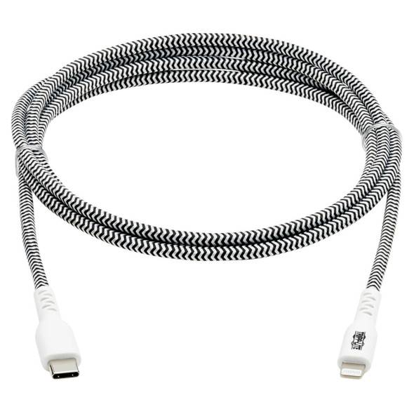 Tripp Lite M102-006-HD Heavy-Duty USB-C to Lightning Sync/Charge Cable, MFi Certified - M/M, USB 2.0, 6 ft. (1.83 m) M102-006-HD 037332252609
