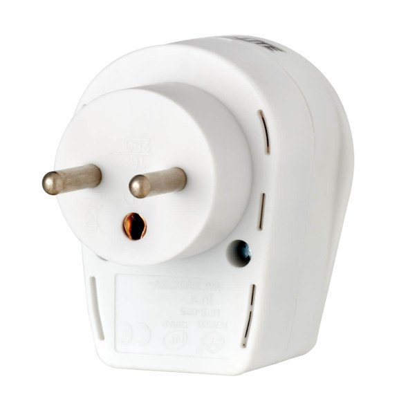 Tripp Lite TLP1F 1-Outlet Surge Protector - French Type E Outlet, 220-250V AC, 16A, Direct Plug, Type E Plug, White TLP1F 037332251534