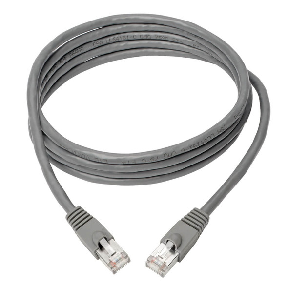 Tripp Lite N262-005-GY Cat6a 10G-Certified Snagless Shielded STP Ethernet Cable (RJ45 M/M), PoE, Gray, 5 ft. (1.52 m) N262-005-GY 037332239587
