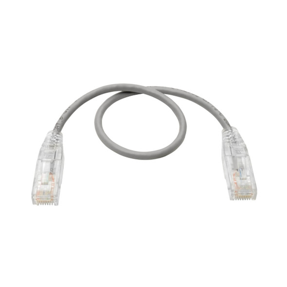 Tripp Lite N201-S01-GY Cat6 Gigabit Snagless Slim UTP Ethernet Cable (RJ45 M/M), Gray, 1 ft. (0.31 m) N201-S01-GY 037332224941