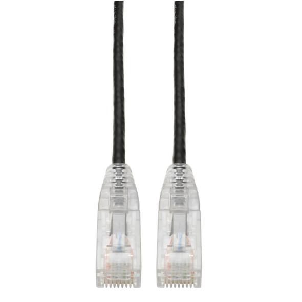 Tripp Lite N201-S07-BK Cat6 Gigabit Snagless Slim UTP Ethernet Cable (RJ45 M/M), Black, 7 ft. (2.13 m) N201-S07-BK 037332226181