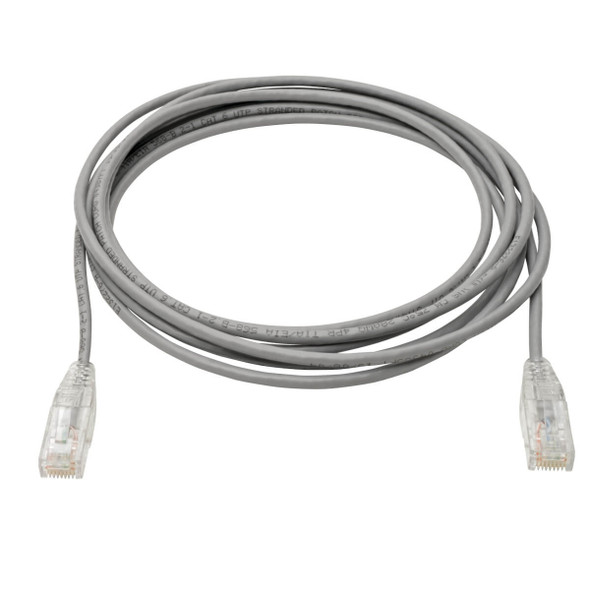 Tripp Lite N201-S10-GY Cat6 Gigabit Snagless Slim UTP Ethernet Cable (RJ45 M/M), Gray, 10 ft. (3.05 m) N201-S10-GY 037332230867