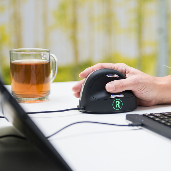 R-Go Tools R-Go HE Break Mouse, Ergonomic mouse, Anti-RSI software, Medium (Hand Size 165-185mm), Right Handed, Wired RGOBRHESMR 8719274490623
