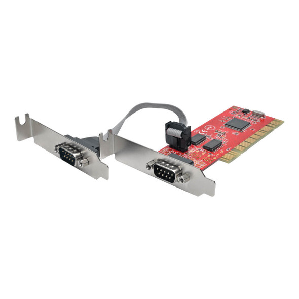 Tripp Lite PCI-D9-02-LP 2-Port DB9 (RS-232) Serial PCI Card with 16550 UART, Low Profile PCI-D9-02-LP 037332193698