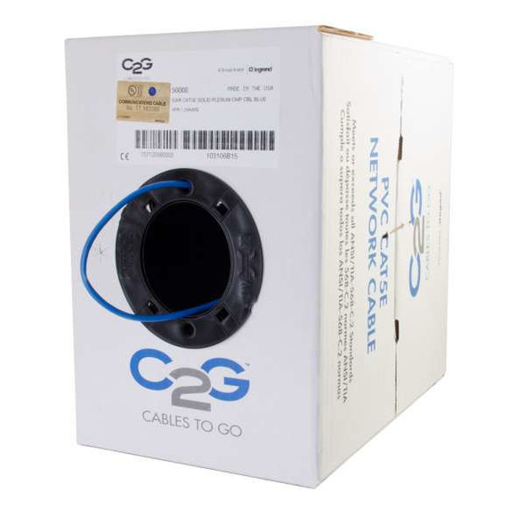 C2G 56000 networking cable Blue 152.4 m Cat5e U/UTP (UTP) 56000 757120560005