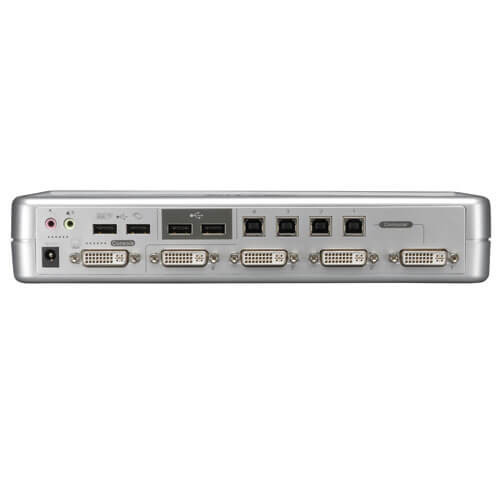 Tripp Lite 4-Port Compact DVI / USB KVM Switch w/ Audio and Cables B004-DUA4-K-R 037332167903