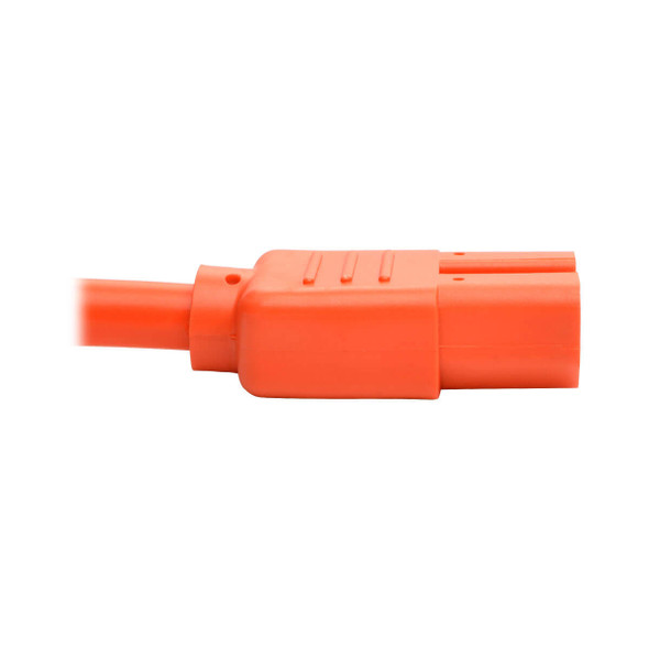 Tripp Lite P018-002-AOR Power Cord C14 to C15 - Heavy-Duty, 15A, 250V, 14 AWG, 2 ft. (0.61 m), Orange P018-002-AOR 037332199102