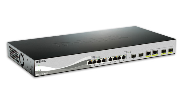 D-Link DXS-1210-12TC network switch Managed L2 10G Ethernet (100/1000/10000) 1U Black, Silver DXS-1210-12TC 790069409332