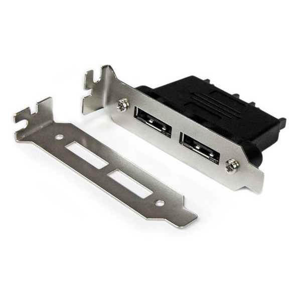 StarTech.com 2 Port Low Profile SATA to eSATA Plate Adapter - F/M ESATAPLT2LPM 065030843690