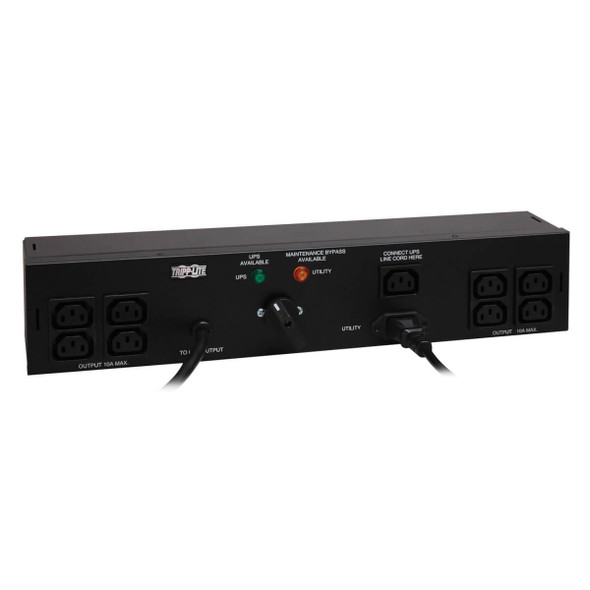 Tripp Lite PDUBHV10 2-2.4kW Single-Phase Hot-Swap PDU, 200-240V 10A Outlets (8-C13), 2-C14, 200-240V Input, 6 ft. (1.83 m) Cords 2U Rack-Mount PDUBHV10 037332153906
