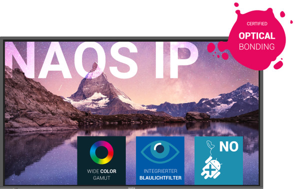 Newline Naos IP 65" interactive whiteboard 165.1 cm (65") 3840 x 2160 pixels Touchscreen Black TT-6519IP 8500083440776