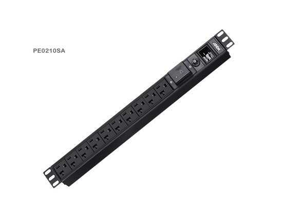 ATEN PE0210SA power distribution unit (PDU) 10 AC outlet(s) 1U Black PE0210SA 672792010392