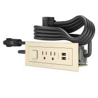 C2G Furniture Power Center with Power Switch, 2 Outlets and USB socket-outlet 2 x USB A + 2 x NEMA 5-15 Almond 16358 786776189094