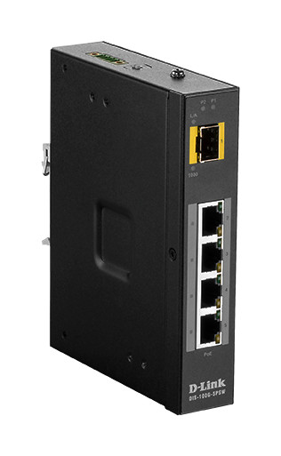 D-Link DIS‑100G‑5PSW Unmanaged L2 Gigabit Ethernet (10/100/1000) Power over Ethernet (PoE) Black DIS-100G-5PSW 790069437885
