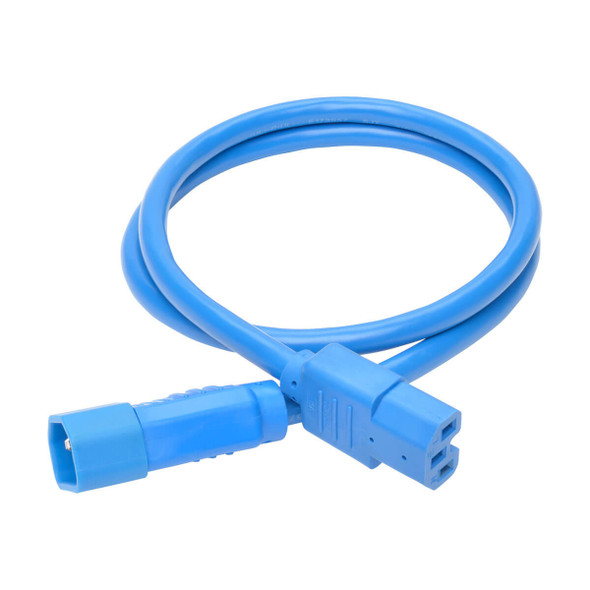 Tripp Lite P018-003-ABL Power Cord C14 to C15 - Heavy-Duty, 15A, 250V, 14 AWG, 3 ft. (0.91 m), Blue P018-003-ABL 037332198518