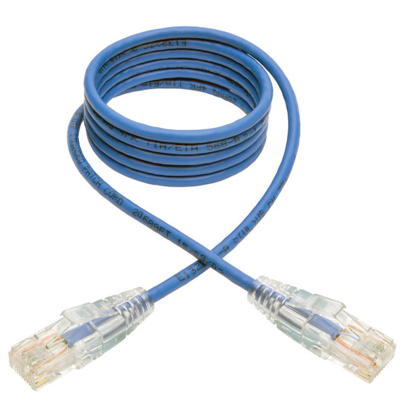 Tripp Lite N201-S04-BL Cat6 Gigabit Snagless Slim UTP Ethernet Cable (RJ45 M/M), Blue, 4 ft. (1.22 m) N201-S04-BL 037332193063