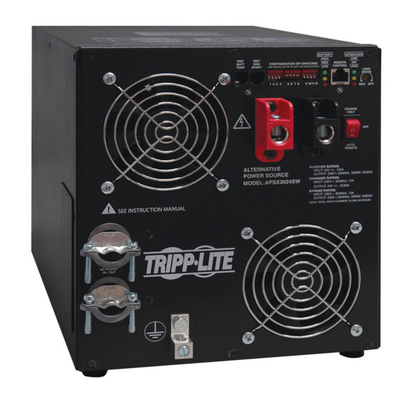 Tripp Lite APSX3024SW 3000W APS X Series 24VDC 230V Inverter/Charger with Pure Sine-Wave Output, Hardwired APSX3024SW 037332141071