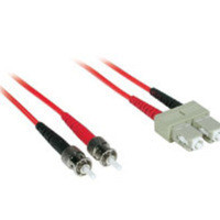 C2G 2m ST/SC Plenum-Rated Duplex 62.5/125 Multimode Fiber Patch fibre optic cable Red 37516 757120375166