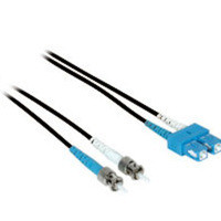 C2G 2m SC/ST Duplex 9/125 Single-Mode Fiber Patch Cable fibre optic cable Black 33301 757120333012