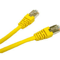 C2G 3ft Shielded Cat5E Molded Patch Cable networking cable Yellow 0.915 m 27243 757120272434