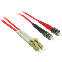 C2G 1m LC/ST Plenum-Rated Duplex 62.5/125 Multimode Fiber Patch Cable fibre optic cable Red 37535 757120375357