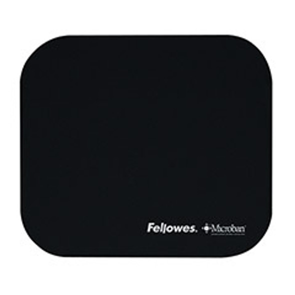 Fellowes Microban Mouse Pad Black 5933901 043859474363