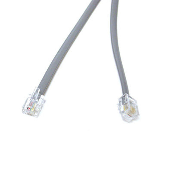 C2G 25ft RJ12 6p6c Modular Cable Straight networking cable Grey 7.62 m 08114 757120081142