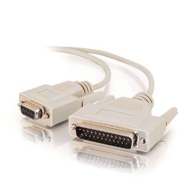 C2G 15ft DB25M to DB9F Null Modem Cable networking cable Beige 4.57 m 03021 757120030218