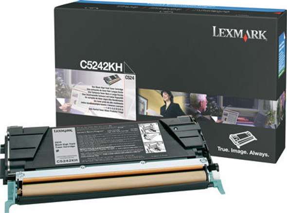 Lexmark Black High Yield for C524 toner cartridge Original C5242KH 734646039604