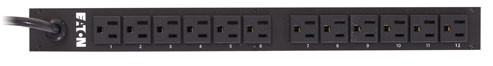 Eaton ePBZ83 power distribution unit (PDU) 12 AC outlet(s) 1U Black EPBZ83 743172038272