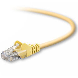 Belkin RJ45 Cat5e Patch Cable, Snagless Molded, 7.6m networking cable Yellow A3L791B25-YLW-S 722868170618