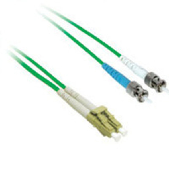 C2G 3m LC/ST Plenum-Rated 9/125 Duplex Single-Mode Fiber Patch Cable - Green fiber optic cable 118.1" (3 m) 37772 757120377726