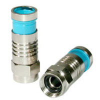 C2G RG6 Quad Compression F-Type Connector / O-Ring - 50pk wire connector Silver 41079 757120410799