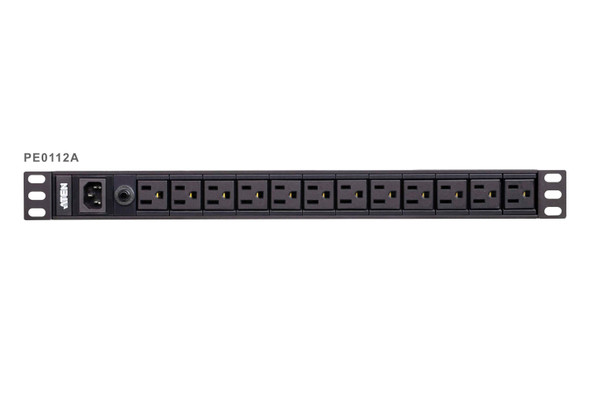 ATEN PE0112A power distribution unit (PDU) 12 AC outlet(s) 1U Black PE0112A 672792009129