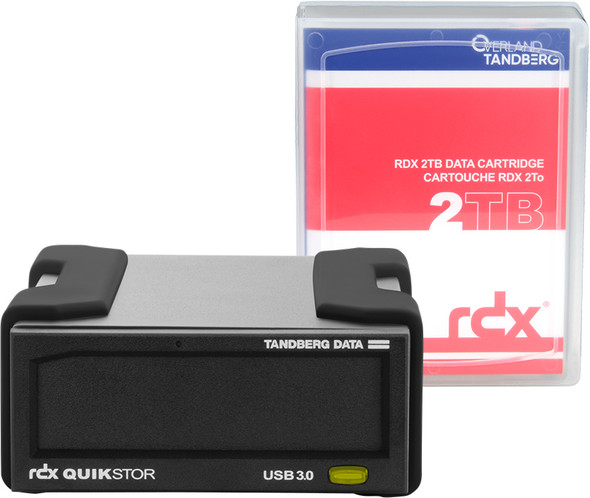 Overland-Tandberg RDX external drive kit with 2TB cartridge, black, USB3+ 8865-RDX 712880188654