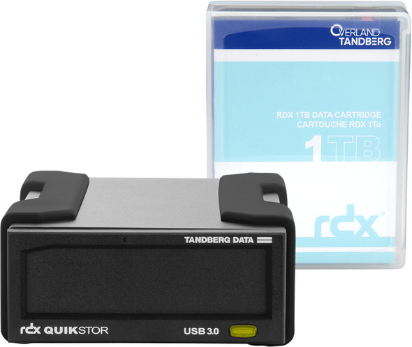 Overland-Tandberg RDX external drive kit with 1TB cartridge, black, USB3+ 8864-RDX 712880188647